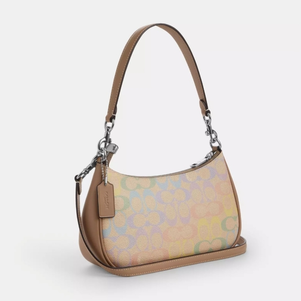 Coach Teri Rainbow Signature Print Shoulder Bag - Picture 2 of 6